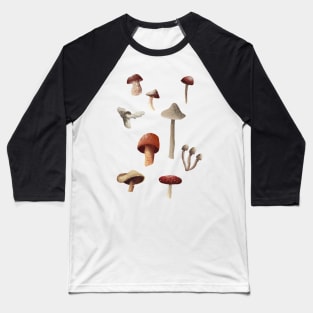 Mushroom Illustration Baseball T-Shirt